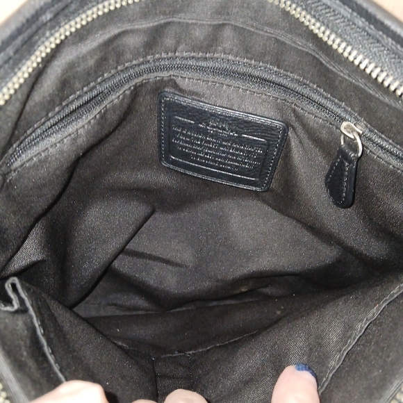 Coach Greyblack Signature Print Large Crossbody Handbag. - Picture 3 of 10